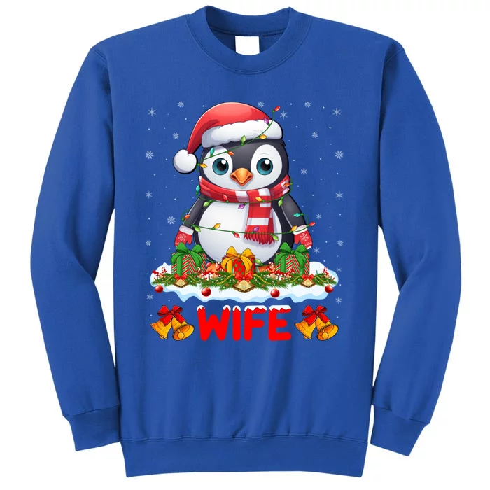 Family Matching Xmas Lights Santa Wife Penguin Christmas Great Gift Sweatshirt