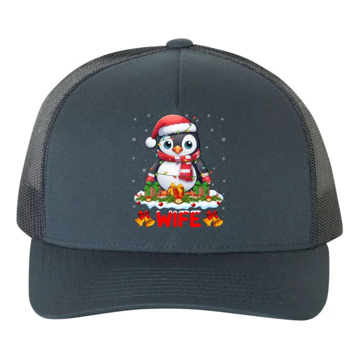 Family Matching Xmas Lights Santa Wife Penguin Christmas Great Gift Yupoong Adult 5-Panel Trucker Hat