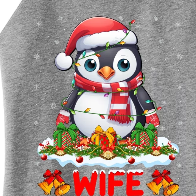 Family Matching Xmas Lights Santa Wife Penguin Christmas Great Gift Women’s Perfect Tri Rocker Tank