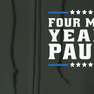 Four More Years Pause Joe Biden Us Flag Full Zip Hoodie