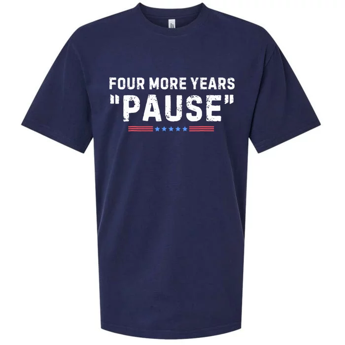 Four More Years Pause Biden Administration Donald Trump Sueded Cloud Jersey T-Shirt