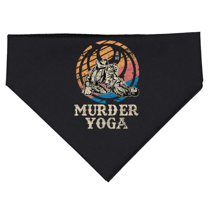 Funny Murder Yoga Brazilian Jiu Jitsu BJJ MMA USA-Made Doggie Bandana