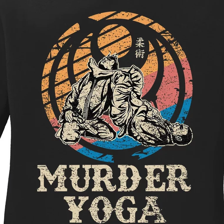 Funny Murder Yoga Brazilian Jiu Jitsu BJJ MMA Ladies Long Sleeve Shirt