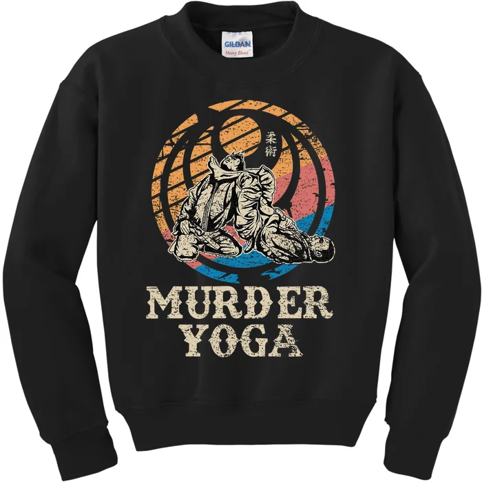 Funny Murder Yoga Brazilian Jiu Jitsu BJJ MMA Kids Sweatshirt