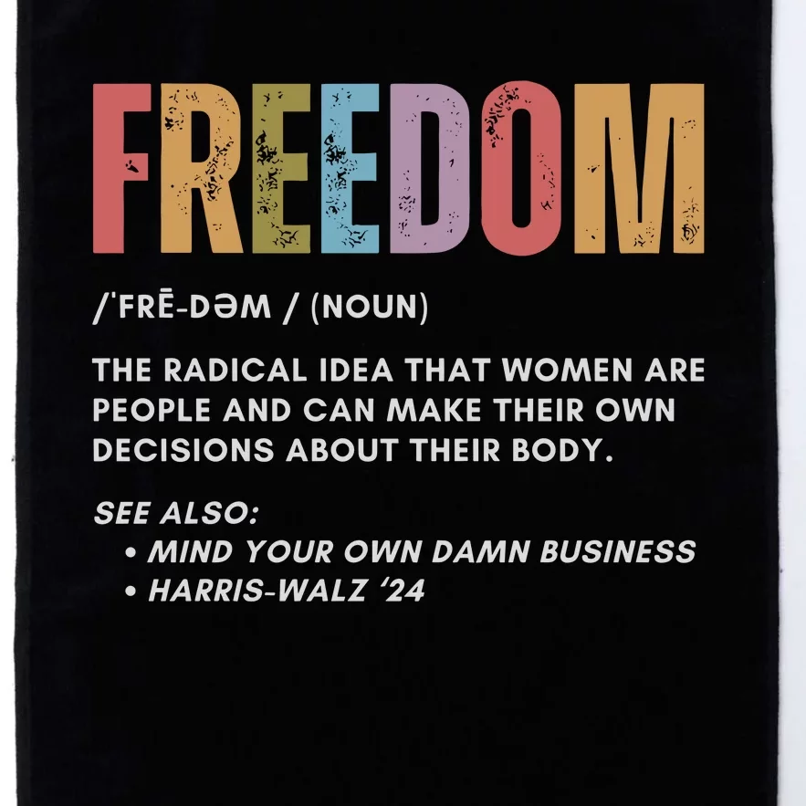 Freedom Mind Your Own Damn Business Platinum Collection Golf Towel