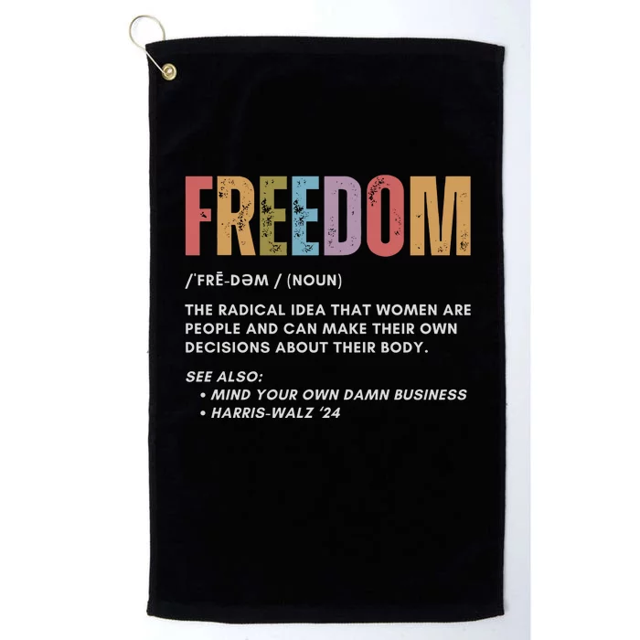 Freedom Mind Your Own Damn Business Platinum Collection Golf Towel