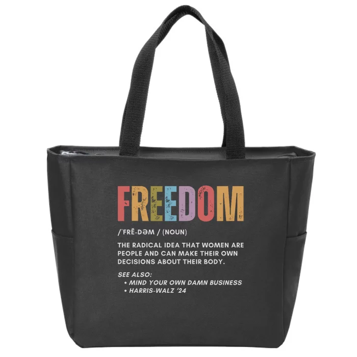 Freedom Mind Your Own Damn Business Zip Tote Bag