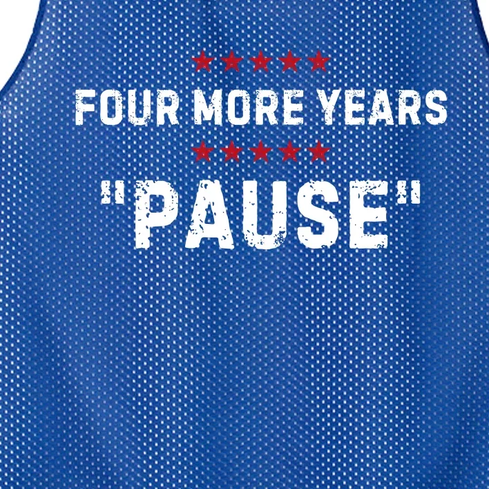 Four More Years Pause Joe Biden Funny Mesh Reversible Basketball Jersey Tank