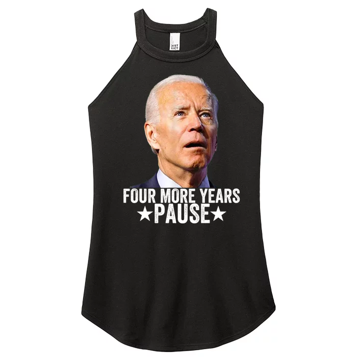 Four More Years Pause Joe Biden Women’s Perfect Tri Rocker Tank