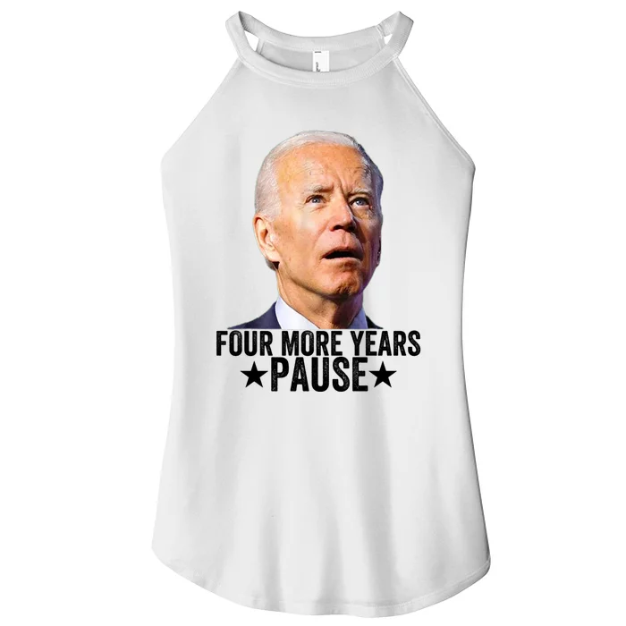 Four More Years Pause Joe Biden Women’s Perfect Tri Rocker Tank