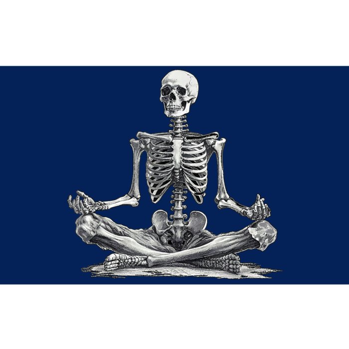 Funny Meditation Yoga Skeleton Halloween Bumper Sticker