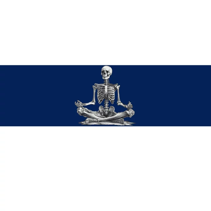 Funny Meditation Yoga Skeleton Halloween Bumper Sticker