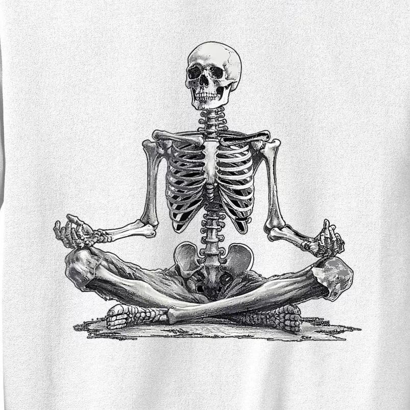 Funny Meditation Yoga Skeleton Halloween Sweatshirt