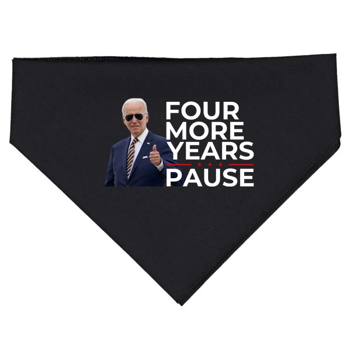 Four More Years Pause Joe Biden USA-Made Doggie Bandana