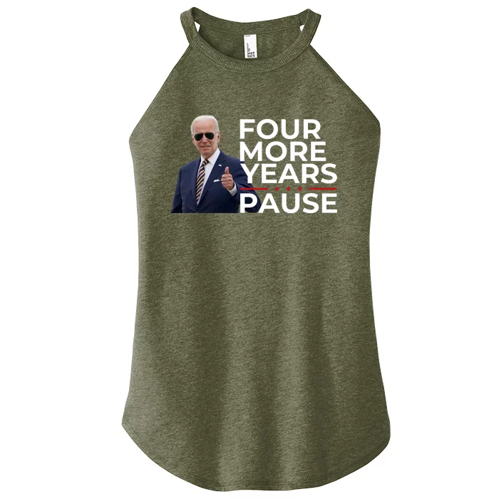 Four More Years Pause Joe Biden Women’s Perfect Tri Rocker Tank