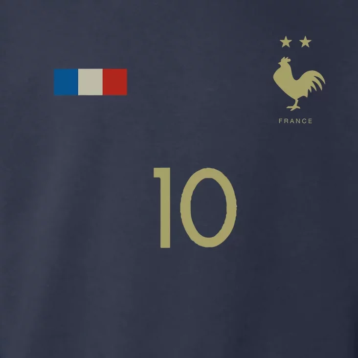 France Number 10 French Soccer Retro Football France Toddler Hoodie