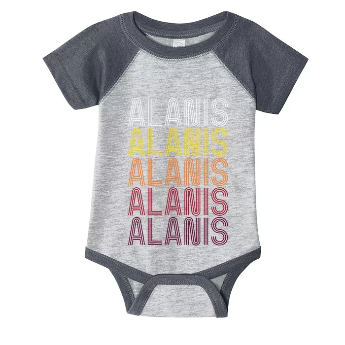 First Name Alanis Vintage Alanis Infant Baby Jersey Bodysuit