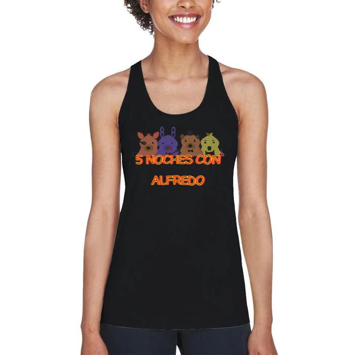 Five Nights At Freddy’S 5 Noches Con Alfredo Women's Racerback Tank