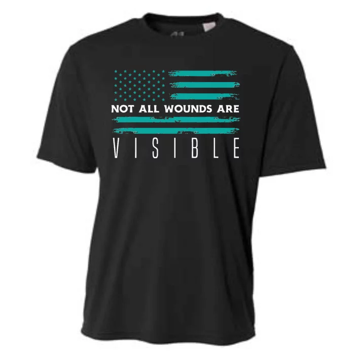 Flag Not All Wounds Trigeminal Neuralgia Awareness Cooling Performance Crew T-Shirt