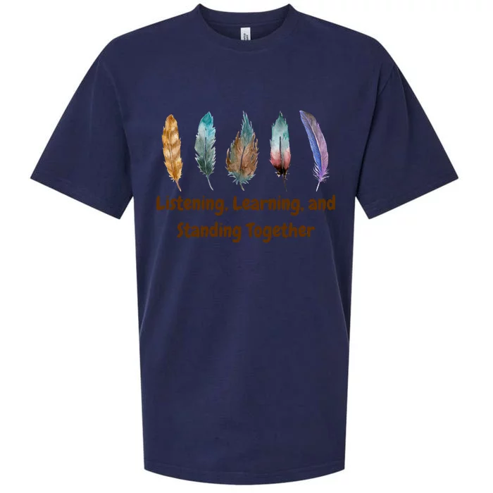 Feathers Native American Unity Day Orange Indigenous Sueded Cloud Jersey T-Shirt