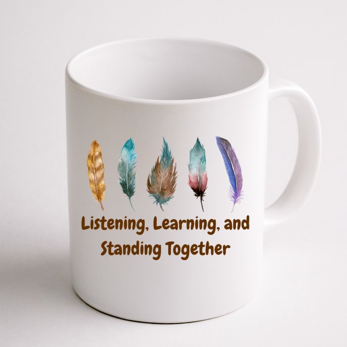 Feathers Native American Unity Day Orange Indigenous Front & Back Coffee Mug