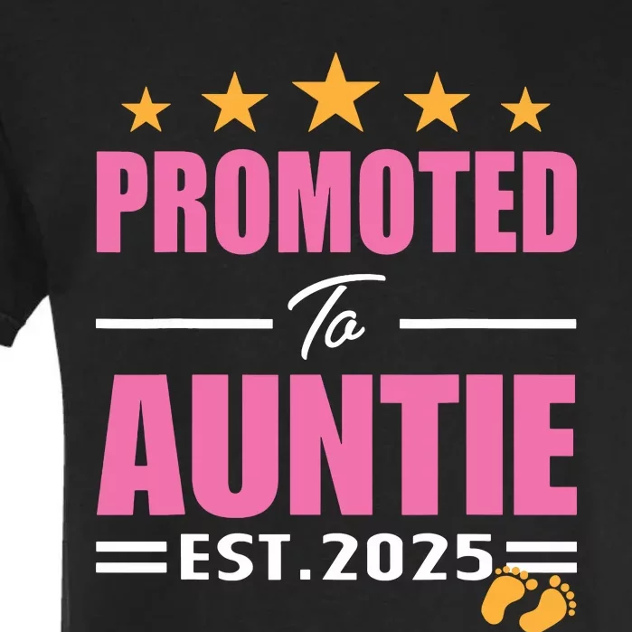 Funny New Aunt 2025 Cute Promoted To Auntie Est 2025 Garment-Dyed Heavyweight T-Shirt