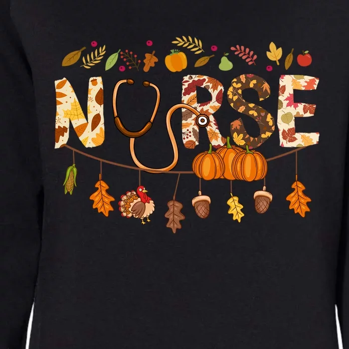 Festive Nurse Attire: Fall Style Thanksgiving Health Worker Funny Gift Womens California Wash Sweatshirt