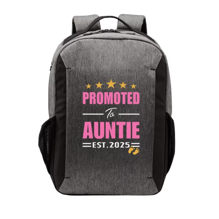 Funny New Aunt 2025 Cute Promoted To Auntie Est. 2025 Vector Backpack