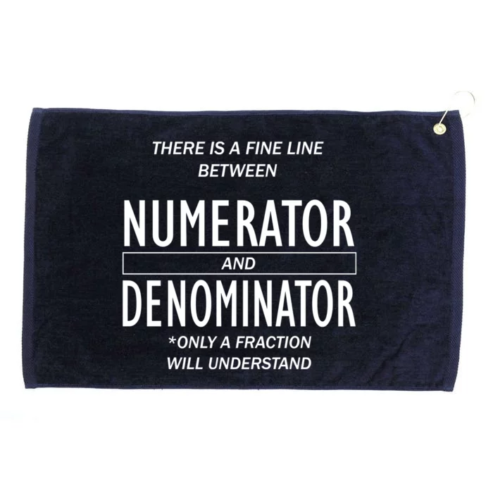 Funny Numerator And Denominator Math Fraction Grommeted Golf Towel