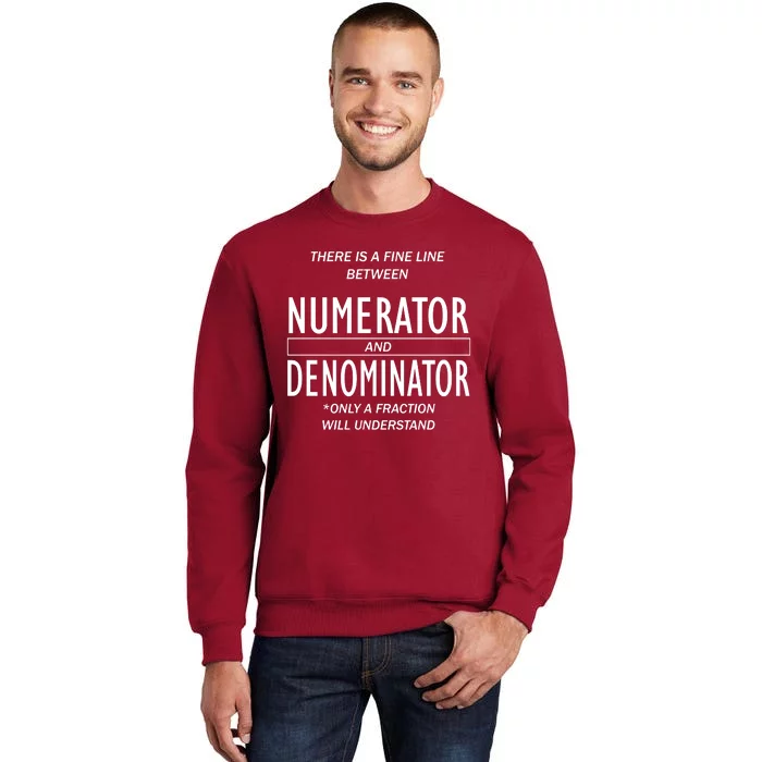 Funny Numerator And Denominator Math Fraction Sweatshirt