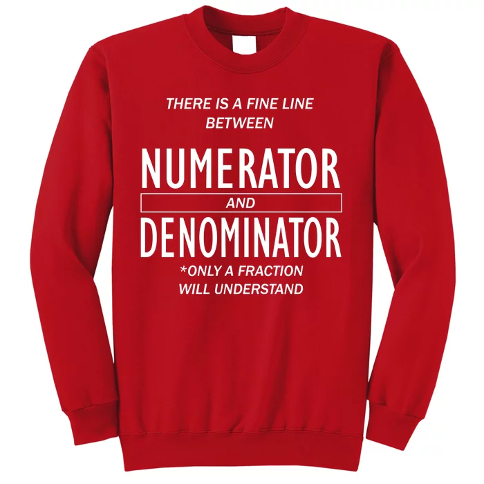 Funny Numerator And Denominator Math Fraction Sweatshirt