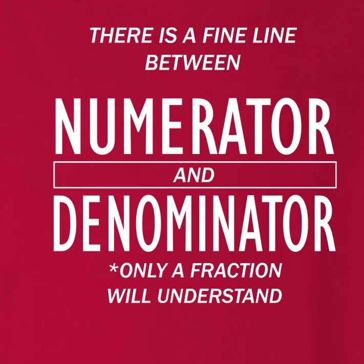 Funny Numerator And Denominator Math Fraction Toddler Long Sleeve Shirt