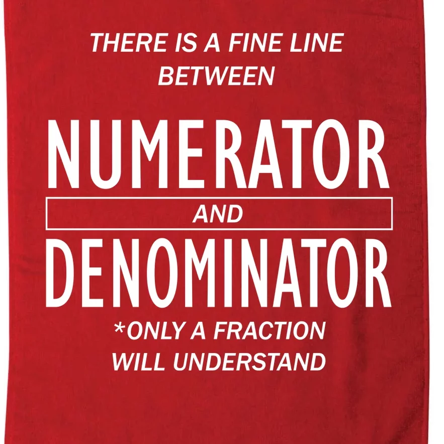 Funny Numerator And Denominator Math Fraction Platinum Collection Golf Towel