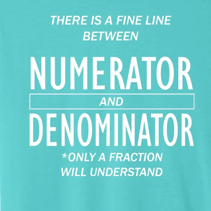 Funny Numerator And Denominator Math Fraction ChromaSoft Performance T-Shirt