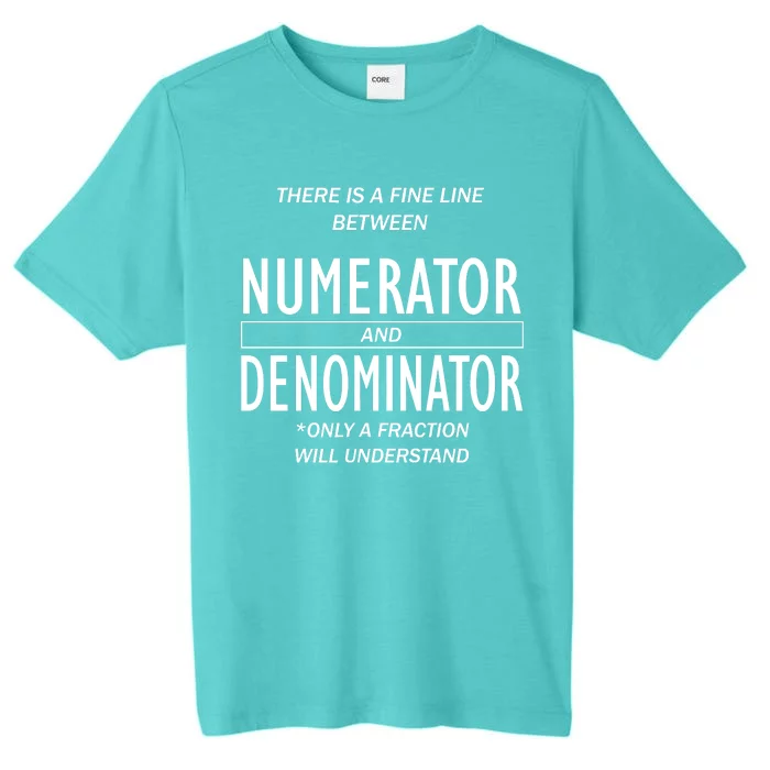 Funny Numerator And Denominator Math Fraction ChromaSoft Performance T-Shirt