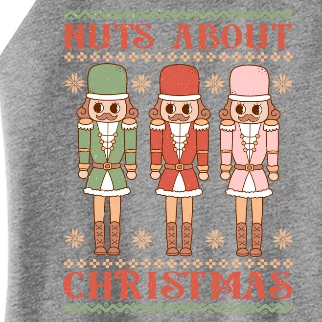 Funny Nuts About Christmas Women’s Perfect Tri Rocker Tank