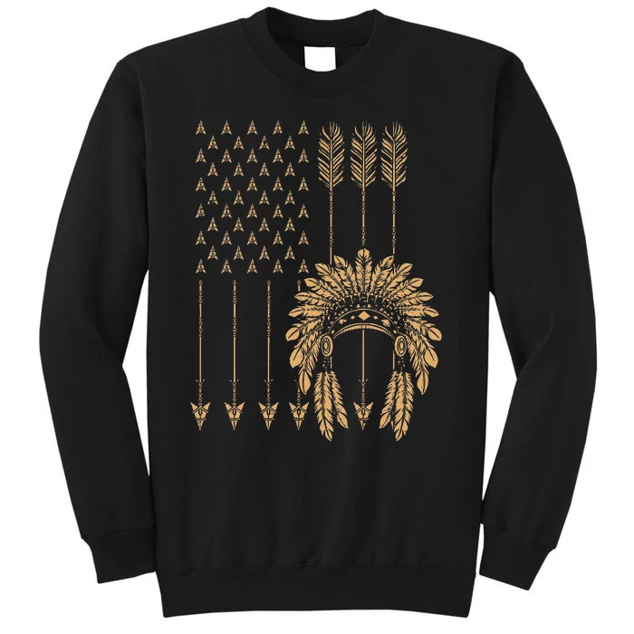 Funny Native American Flag Gift Cool USA Tribe Patriotic Sweatshirt