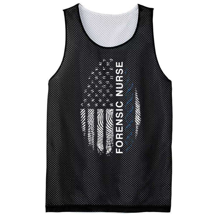 Forensic Nurse American Flag Forensic Nursing Mesh Reversible Basketball Jersey Tank