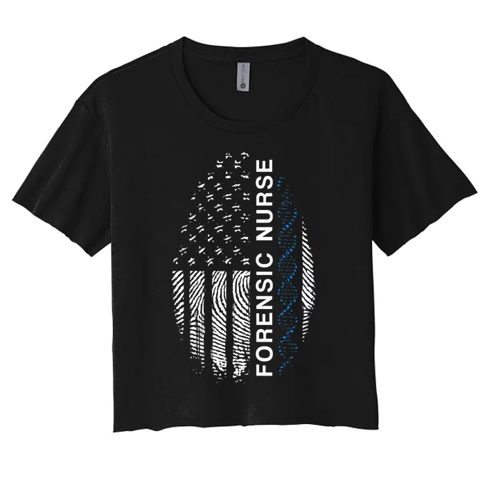 Forensic Nurse American Flag Forensic Nursing Women's Crop Top Tee