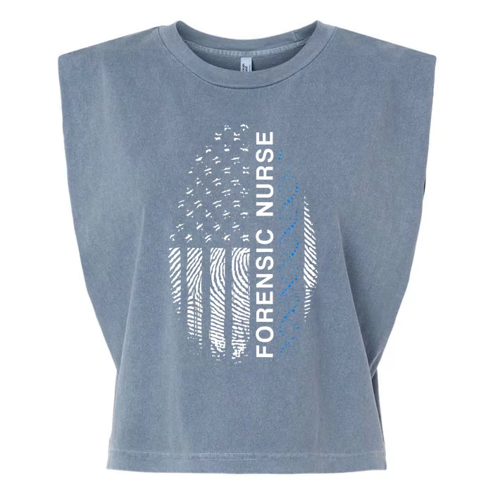 Forensic Nurse American Flag Forensic Nursing Garment-Dyed Women's Muscle Tee