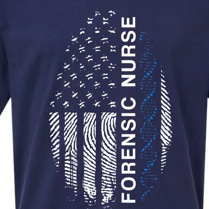 Forensic Nurse American Flag Forensic Nursing Sueded Cloud Jersey T-Shirt