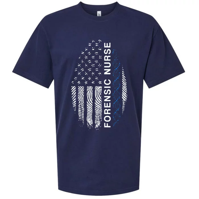 Forensic Nurse American Flag Forensic Nursing Sueded Cloud Jersey T-Shirt