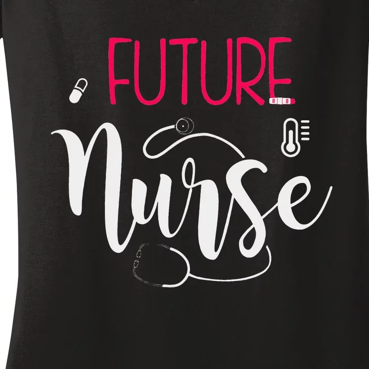 Future Nurse Anesthetist Crna Student School Women's V-Neck T-Shirt