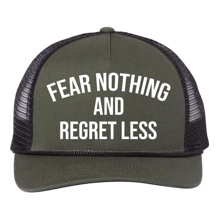 Fear Nothing And Regret Less Retro Rope Trucker Hat Cap