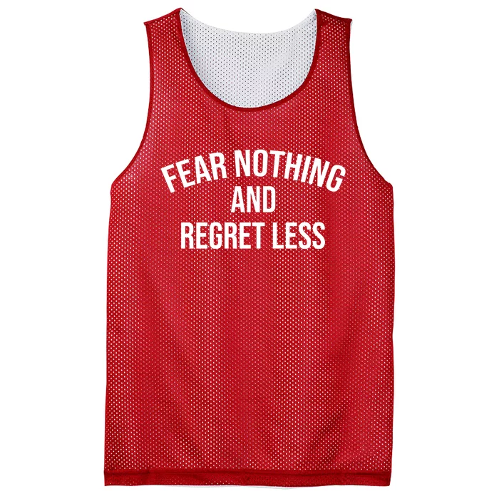 Fear Nothing And Regret Less Mesh Reversible Basketball Jersey Tank