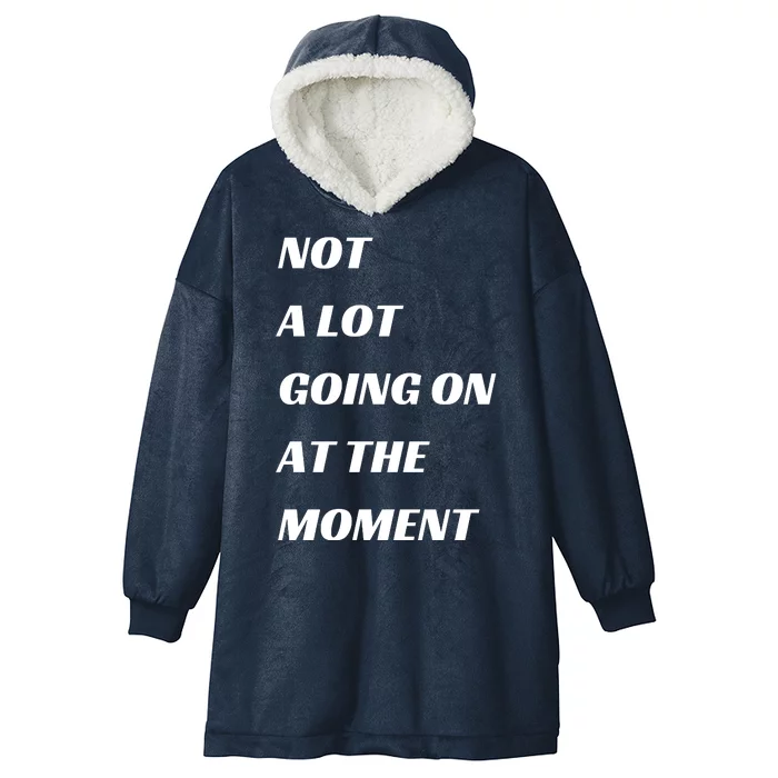 Funny Not A Lot Going On At The Moment Hooded Wearable Blanket