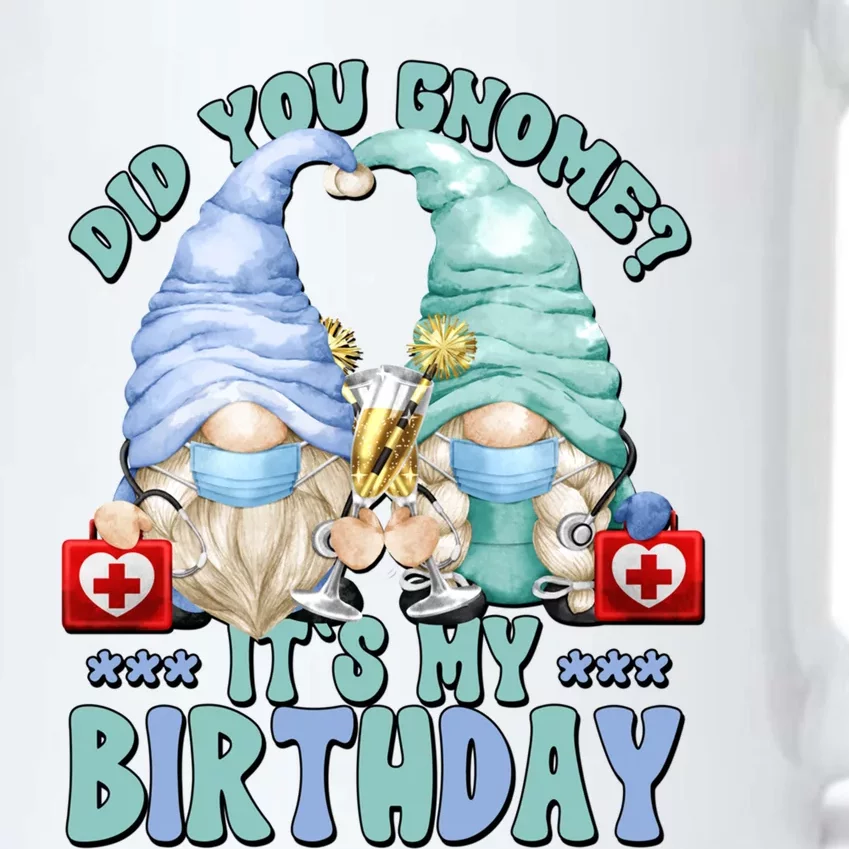 Funny Nurse Birthday Couple Outfit Gnome For Pediatric Nurse Gift Black Color Changing Mug