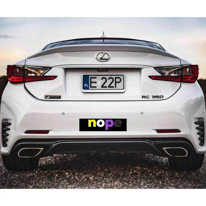 Funny Non Binary Pride Nope Nonbinary LGBTQ Enby Flag Bumper Sticker