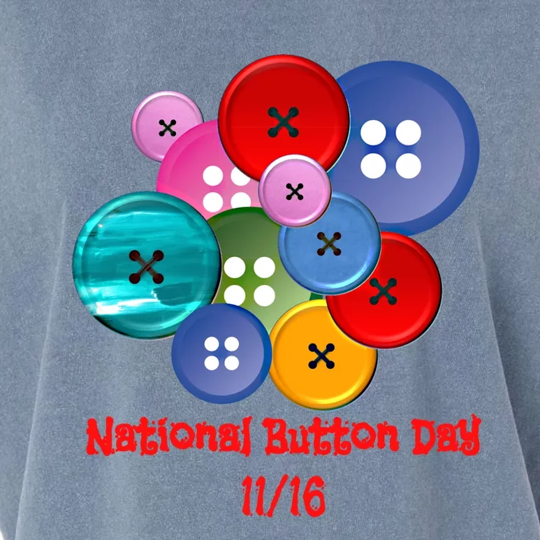 Fun National Button Day For Seamstress And Those Who Sew Gift Garment-Dyed Women's Muscle Tee