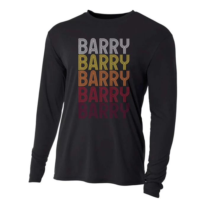 First Name Barry Vintage Barry Cooling Performance Long Sleeve Crew